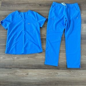 Figs Blue Scrub Set